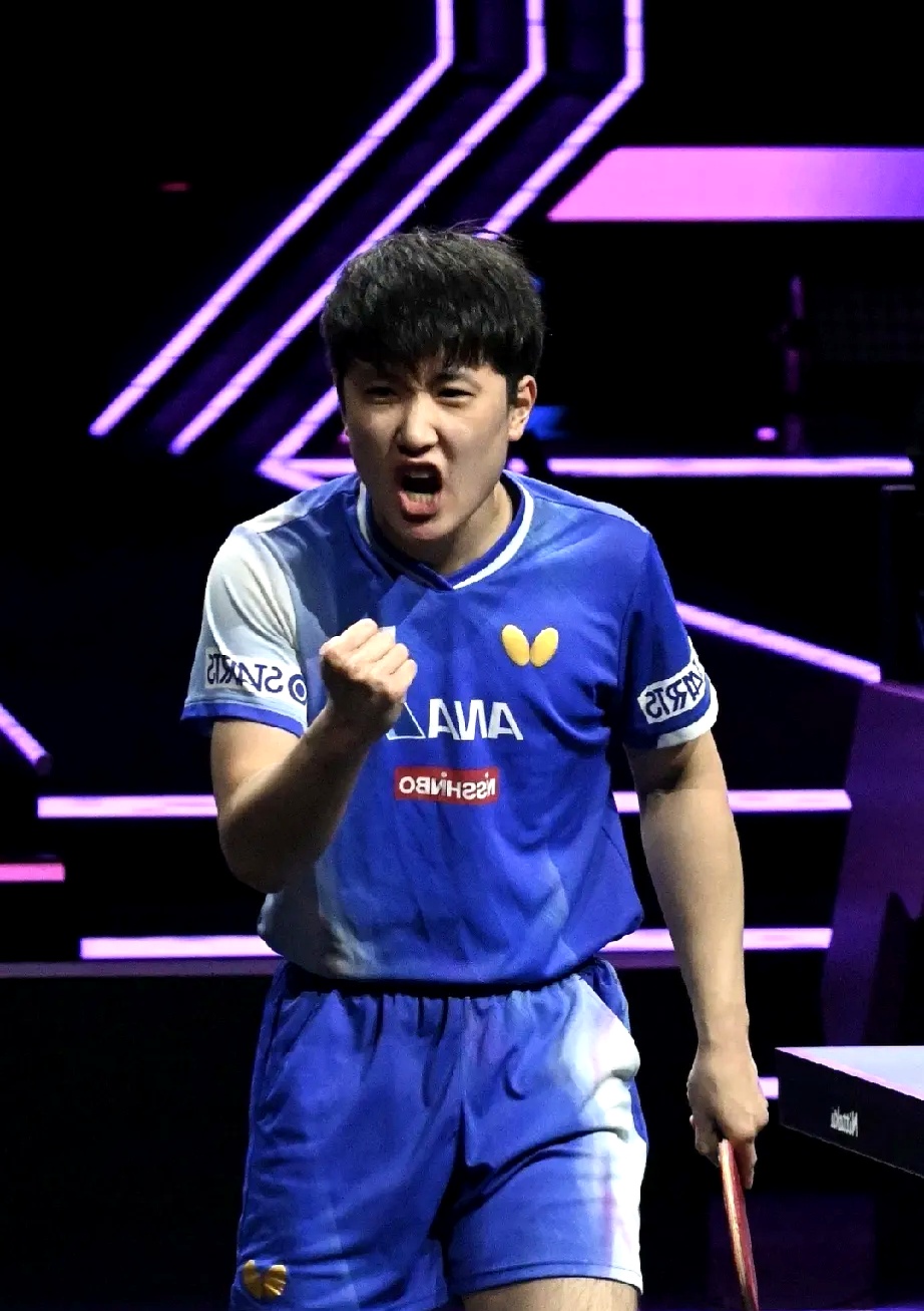 包含法国乒乓球队险胜比利时乒乓球队，张本智和惊艳世界的词条